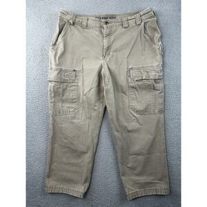 Duluth Trading Co Flex Fire Hose Cargo Pants Men's 42x30 (28) Beige Carpenter